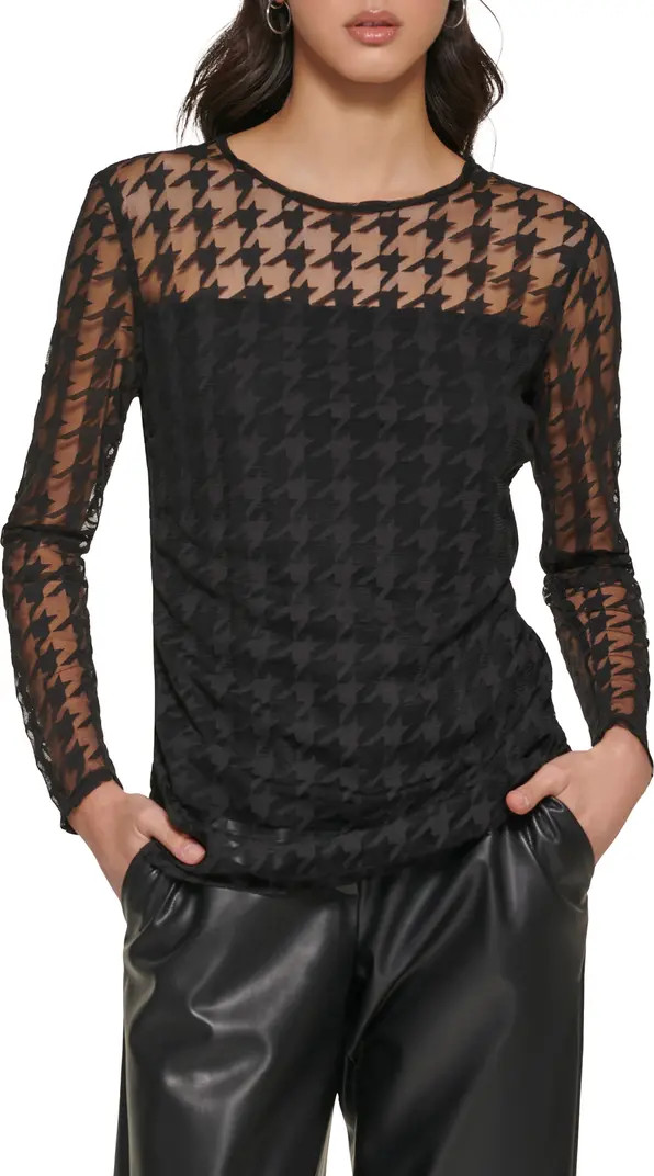 Print Mesh Top | Nordstrom