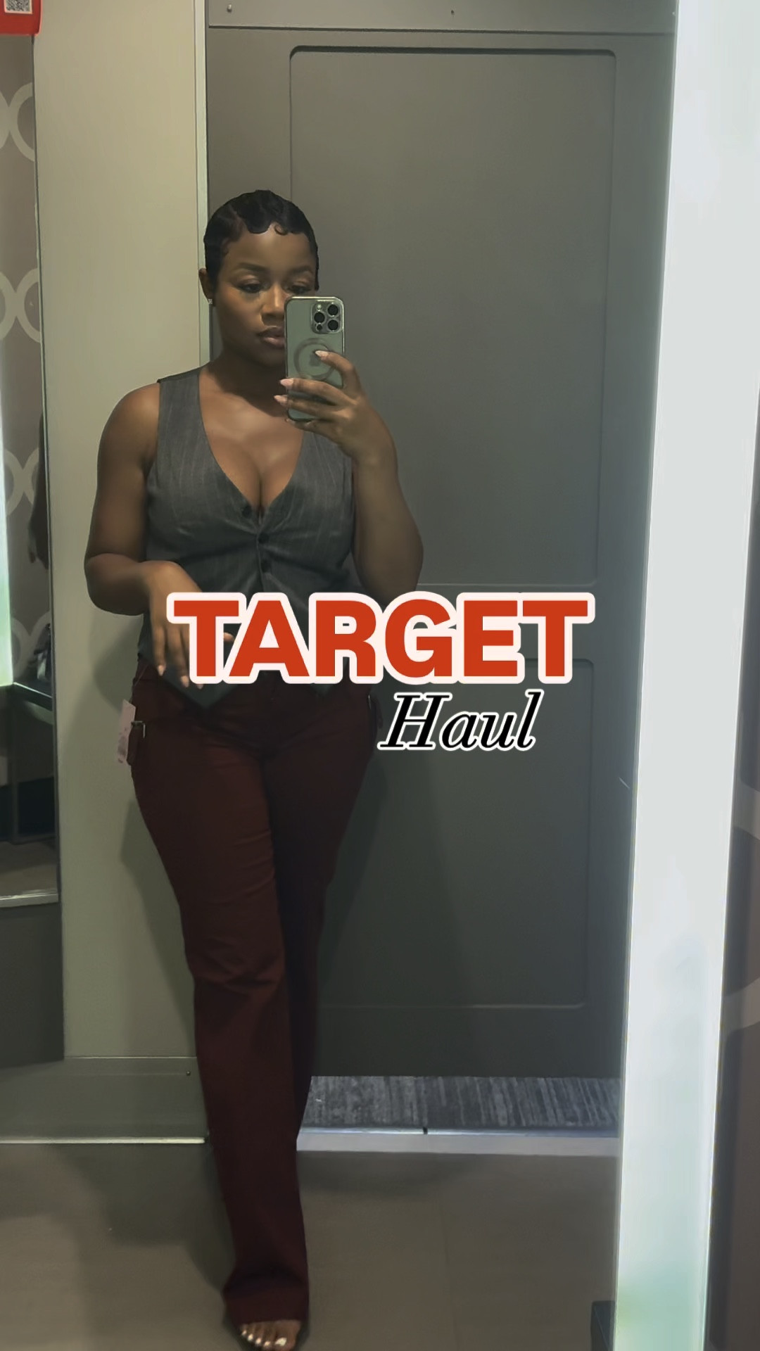 Target haul 😍

Leopard pants run big SIZE DOWN (xs) 
Wearing size 4 in grey long pants 
Wearing medium in burgundy cargos 
Everything else size small 

The black top / not online 
Tweed Shacket - sold out 

#LTKStyleTip #LTKFallSale #LTKVideo