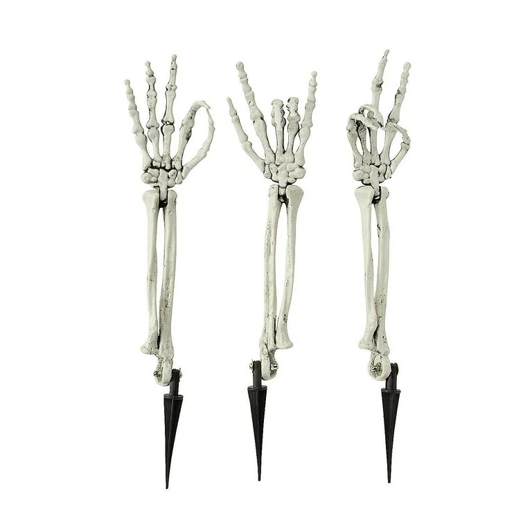 Skeleton Hand Groundbreaker Halloween Decorations, Home Decor, Halloween, 3 Pieces - Walmart.com | Walmart (US)