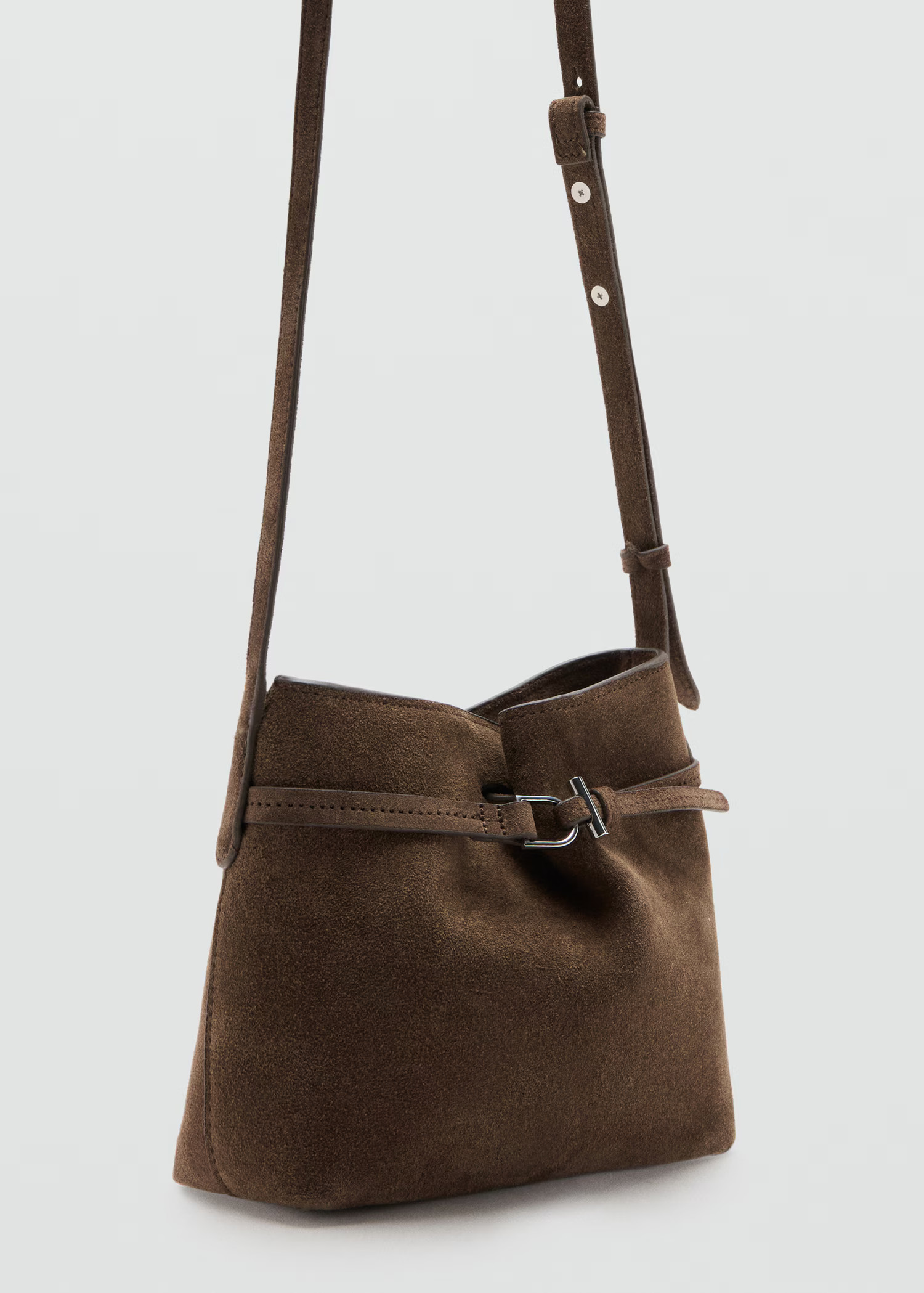 Suede shoulder bag | MANGO (UK)