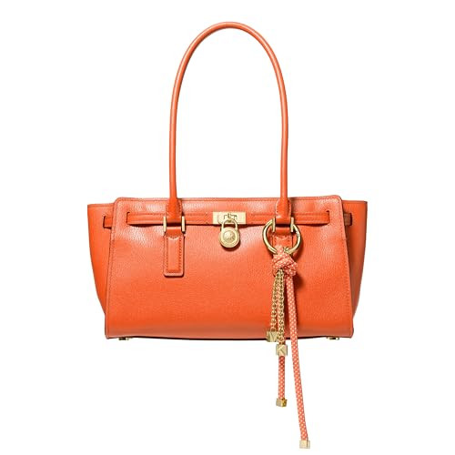 Michael Kors Women's Hamilton Small Shoulder Tote With Charm, Gold-Tone Hardware/Leather, Mimosa | Amazon (US)