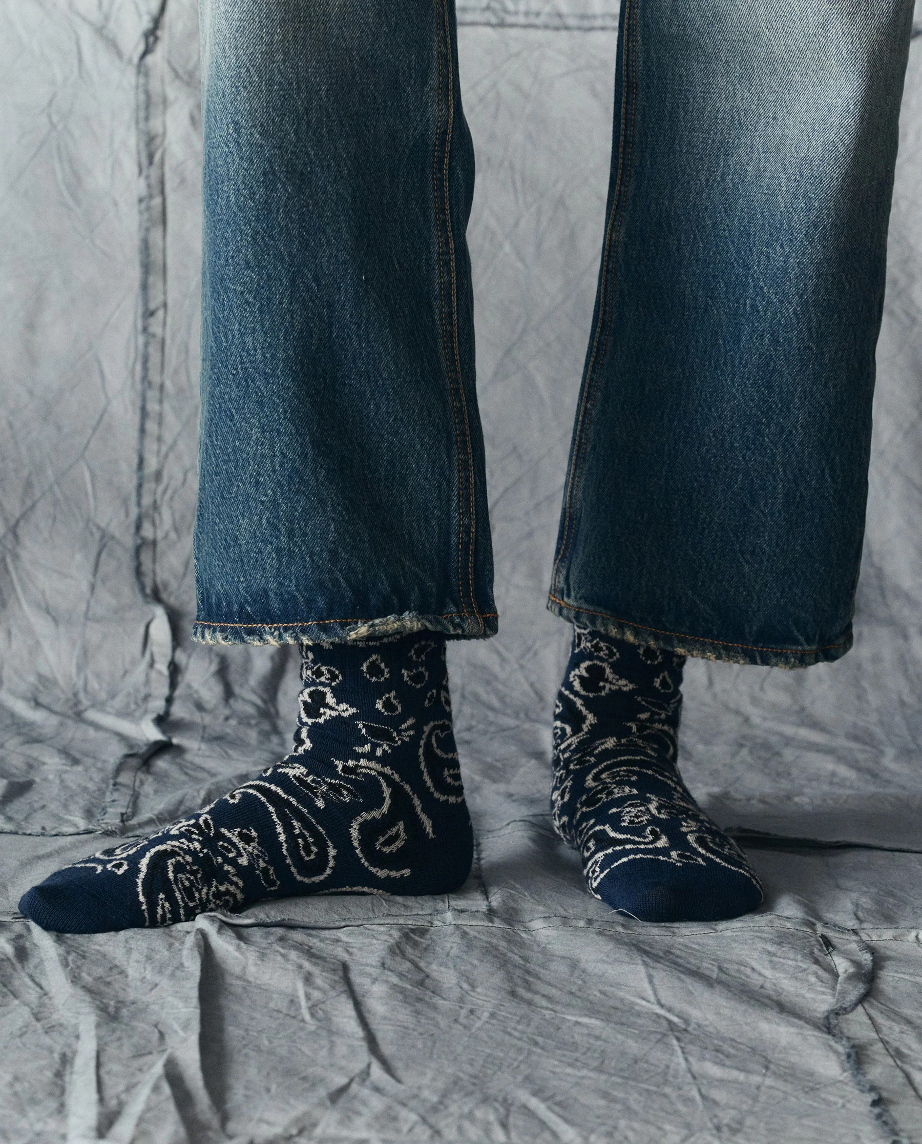 The Bandana Sock. -- Navy | THE GREAT.