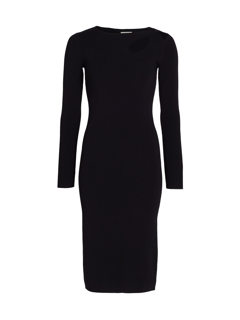 Women's Cut-Out Rib-Knit Sweater Dress - Noir - Size XL | Saks Fifth Avenue