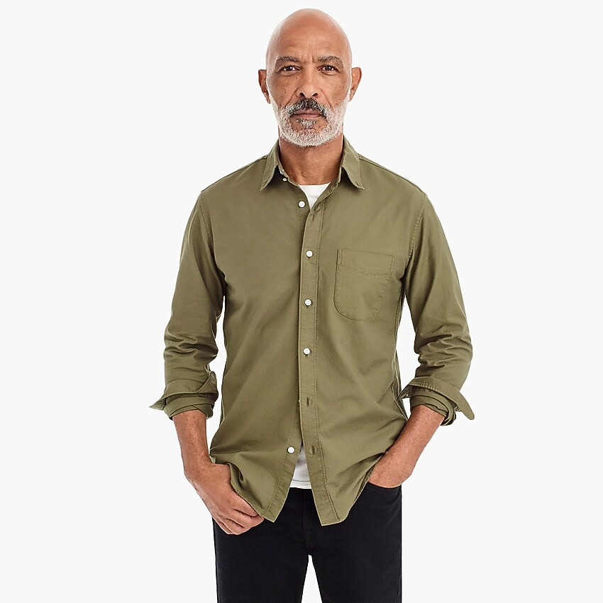 Slim American Pima cotton oxford shirt with mechanical stretch | J. Crew US