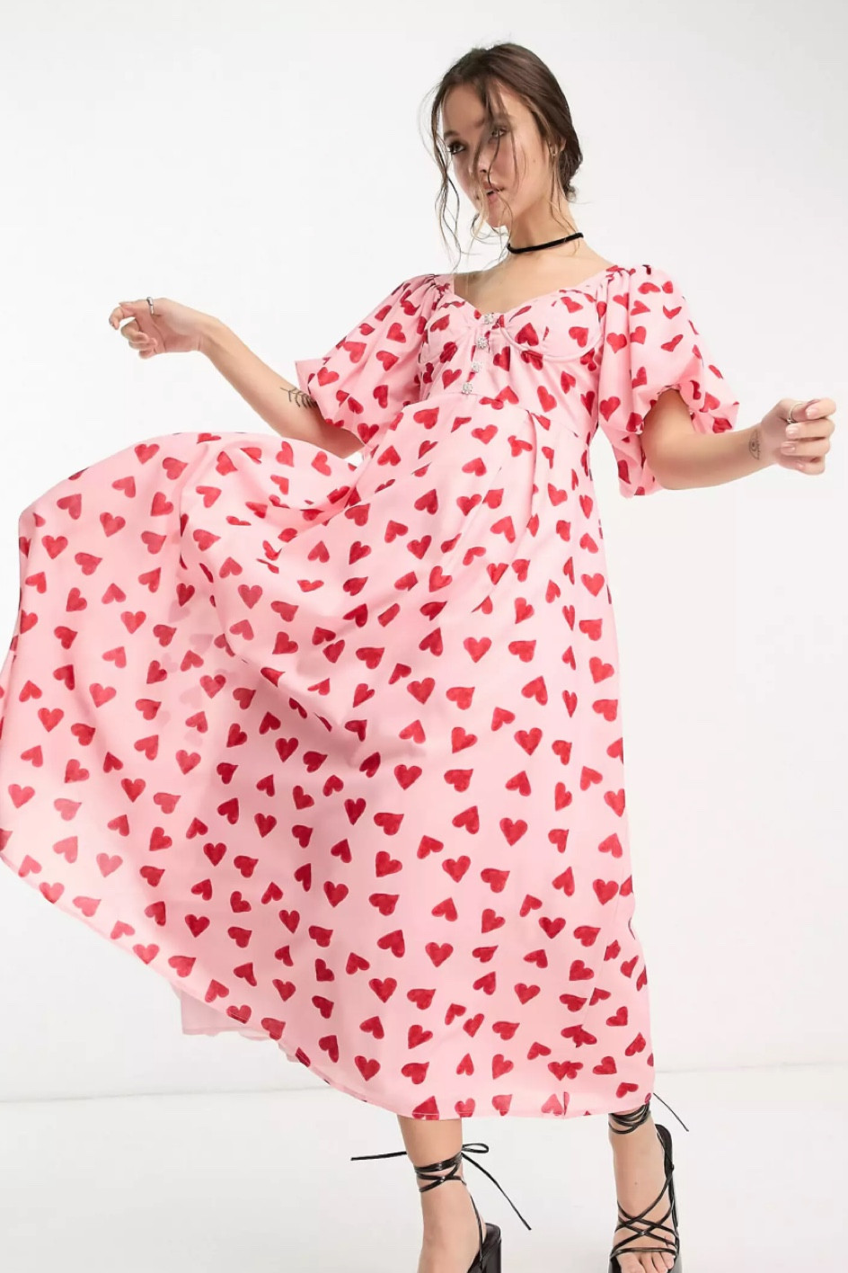 Eras tour dress, Lover era dress, pink midi dress with hearts

#LTKFind #LTKSeasonal #LTKstyletip