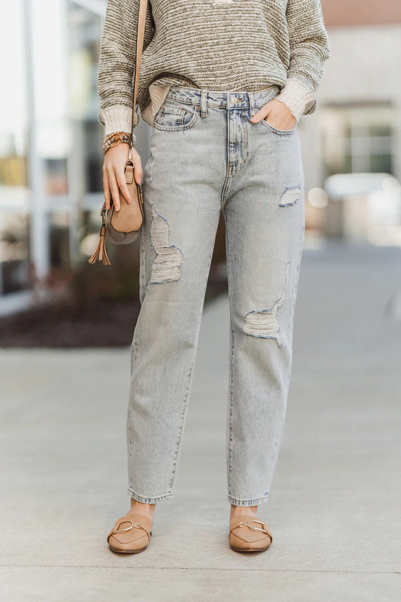Drew High Rise Mom Jeans | BluePeppermint Boutique