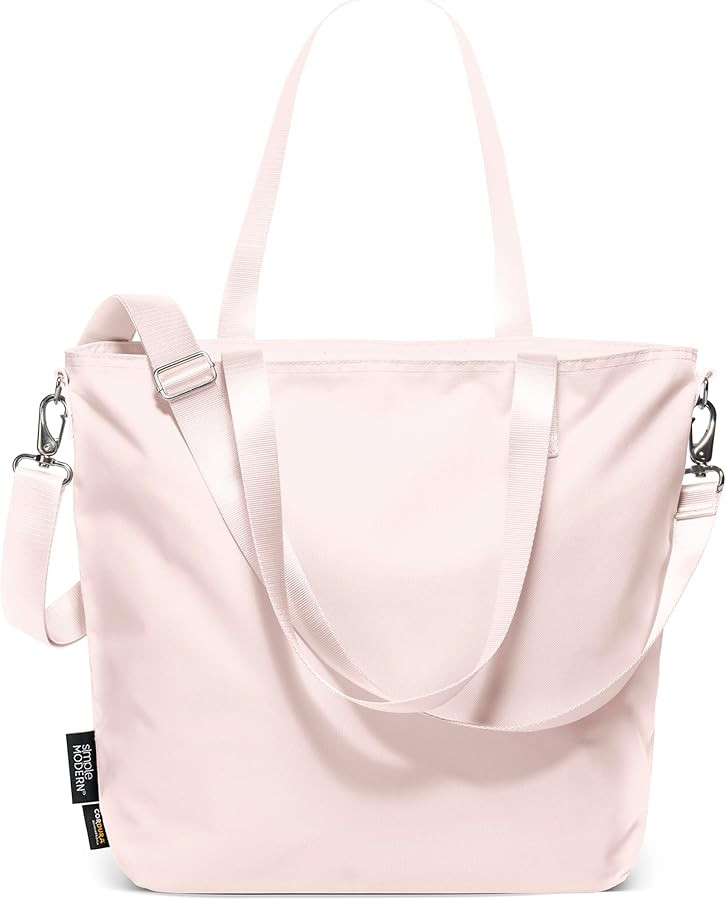 Simple Modern Tote Bag for Women | Water-Resistant Laptop Purse with Zipper for Travel, School, W... | Amazon (US)