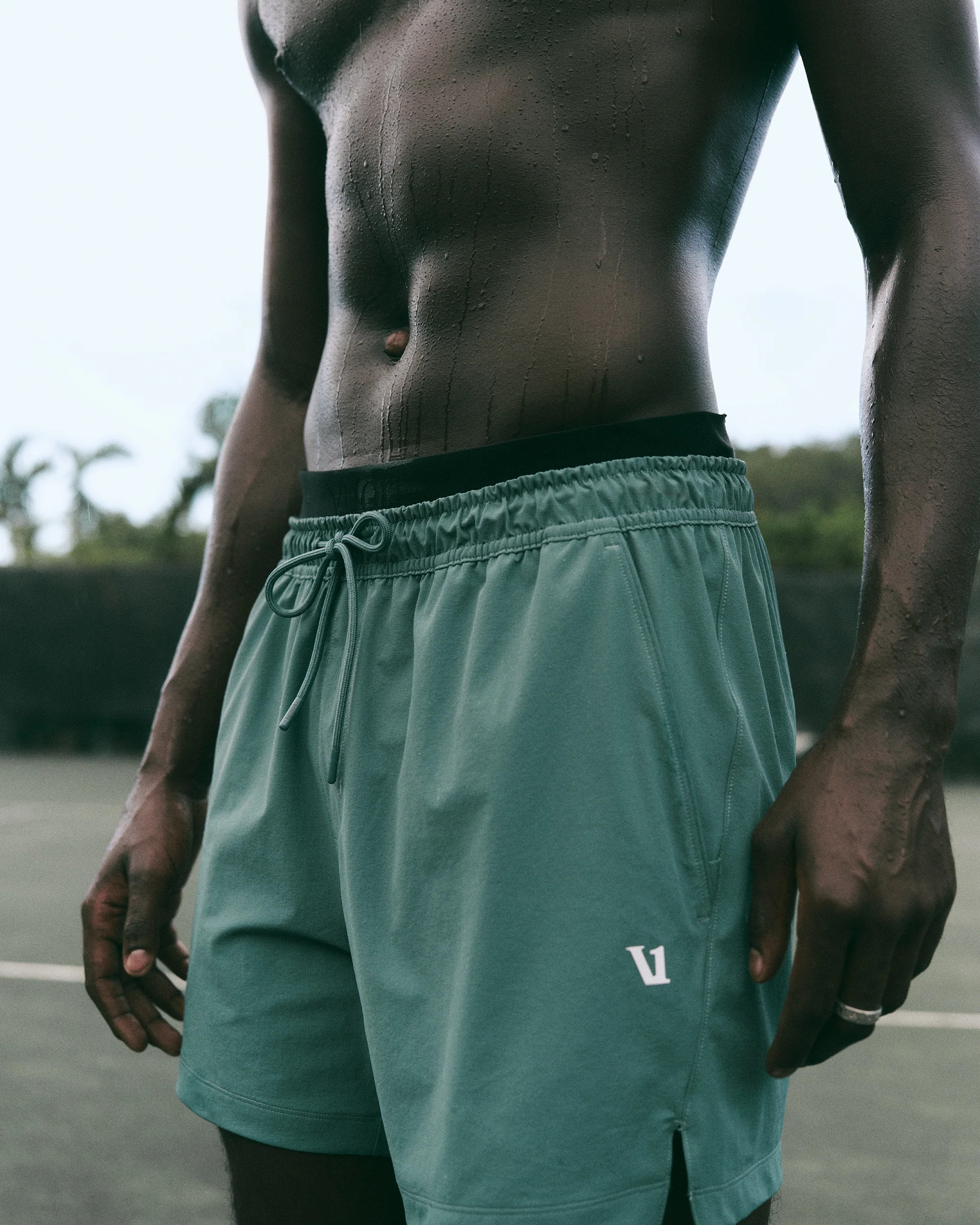 Crosscourt Short Unlined 5" – Men's Dark Cyan Tennis Short – Vuori | Vuori Clothing (US & Canada)