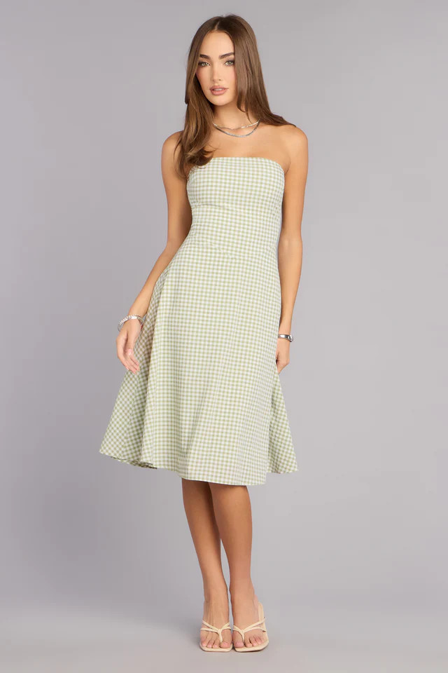 Sunny Day Cutie Gingham Midi Dress | Windsor Stores
