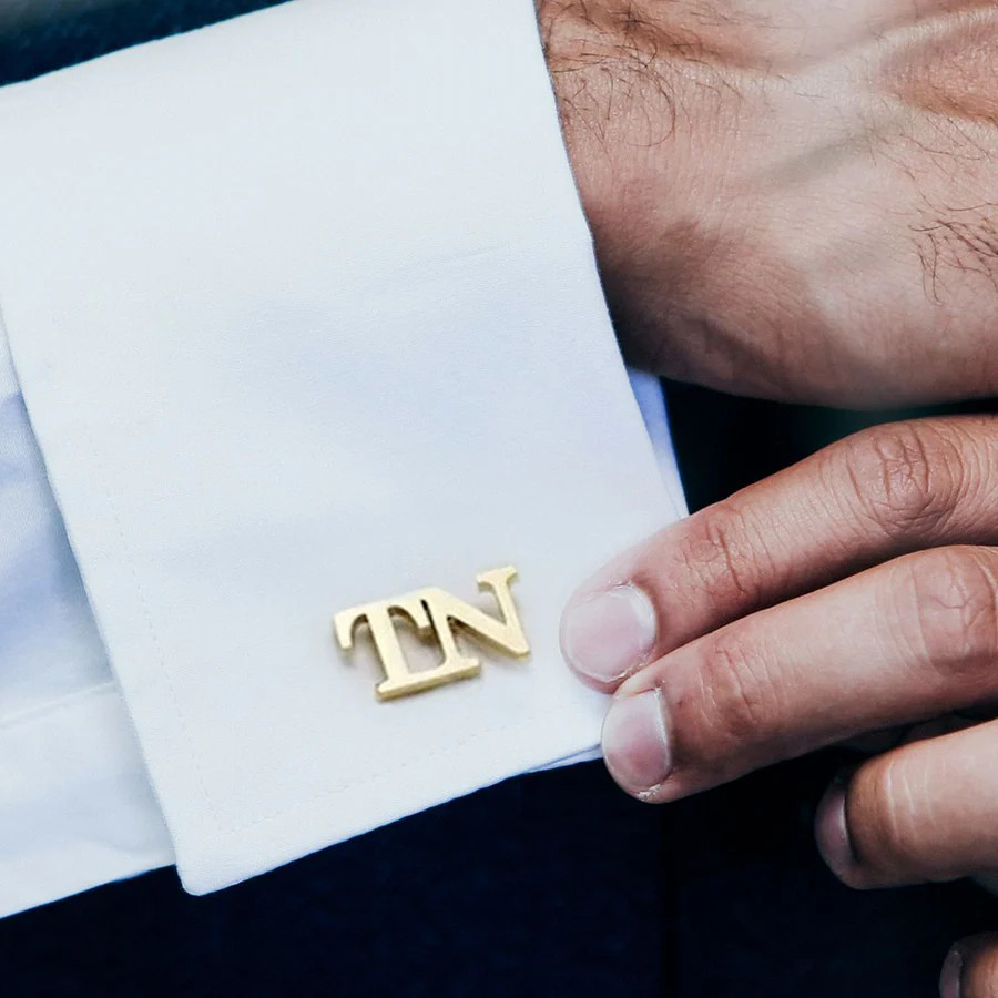 Monogrammed Cufflinks with Initials | Mint & Lily