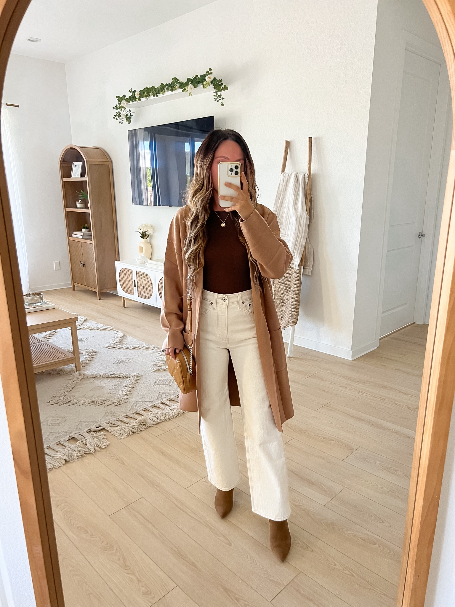 Fall outfit idea (I’m 5ft wearing size 24XS jeans) | fall outfits, fall date night outfit, fall date night outfits, fall brunch outfit, fall cardigan outfit, white jeans outfit, casual outfit, elevated casual outfit, classic outfit, minimalist outfit, fall capsule wardrobe, fall basics, 2024 fall fashion trends, 2024 fall denim trends, brown ankle boots, wide leg jeans, wide leg denim, crew neck bodysuit, cardigan, coatigan, long cardigan, quilted purse, Abercrombie jeans, Abercrombie denim, Amazon fashion, neutral outfit, neutral fashion

#liketkit #LTKFallSale #LTKSeasonal #LTKShoeCrush #LTKFindsUnder50 #LTKFindsUnder100 #LTKParties #LTKSaleAlert #LTKStyleTip #LTKTravel #LTKItBag