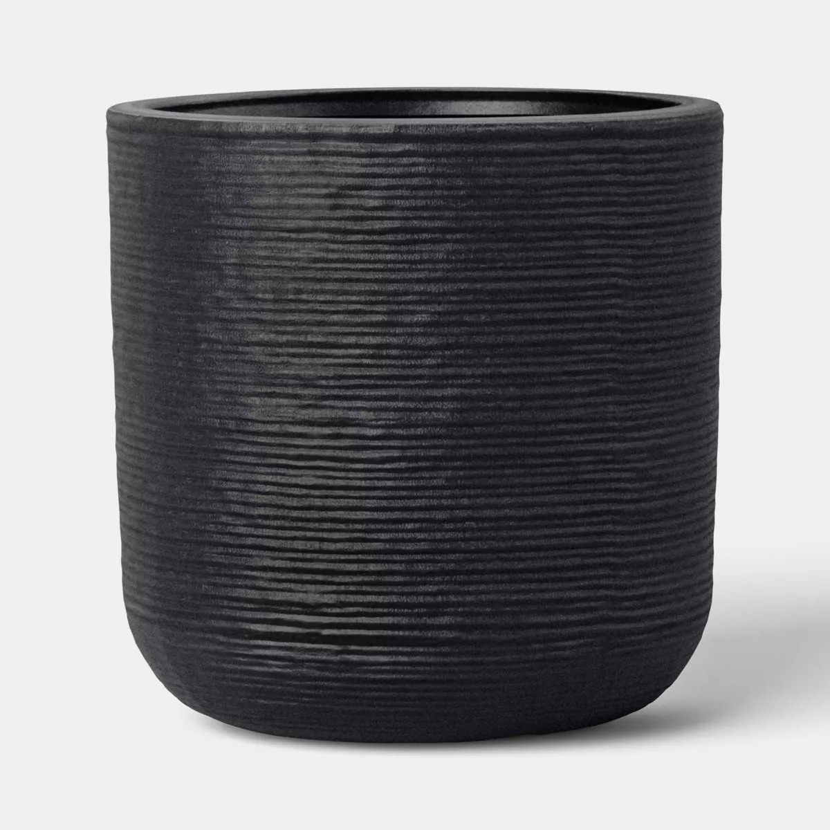 Fluted Outdoor Planter Black 10" - Threshold™ | Target