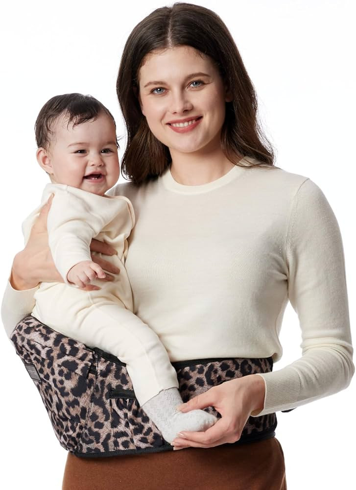 Momcozy Hip Seat Baby Carrier - Adjustable Waistband with Original 3D Belly Protector, Ergonomic ... | Amazon (US)