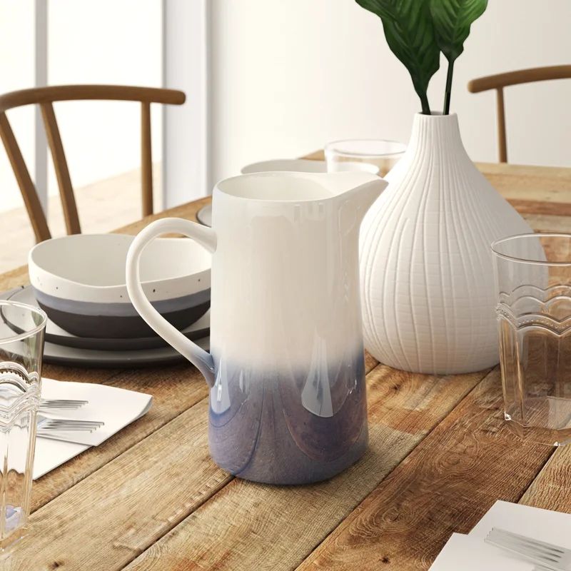 Matt Indigo Ceramic Pitcher | Wayfair North America