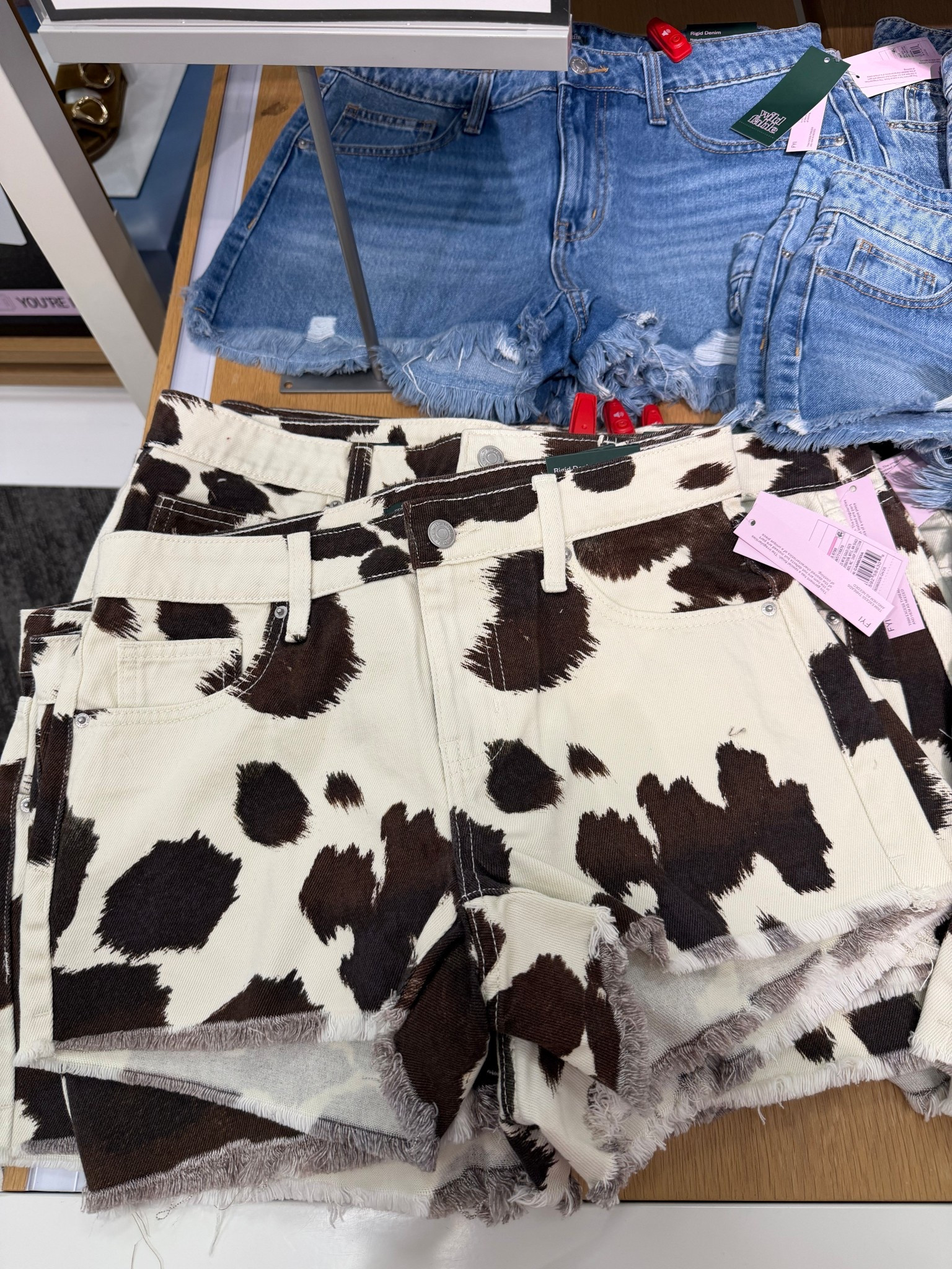 New denim shorts @Target 
Cow print 

#LTKFestival #LTKootd