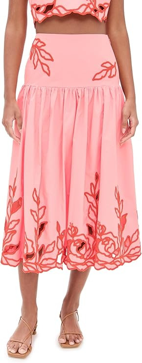 Cinq à Sept Women's Trailing Peonies Tilda Skirt | Amazon (US)