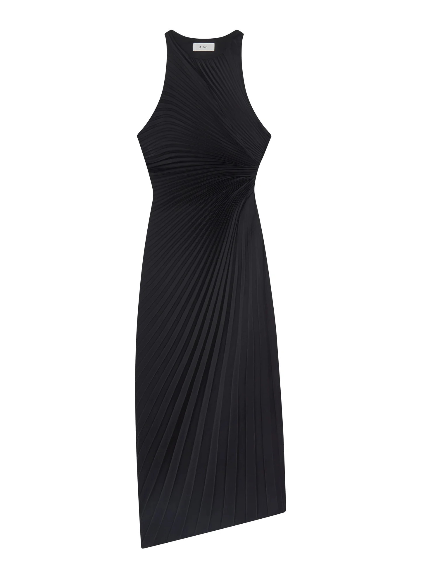 Reagan Satin Pleated Gown | A.L.C