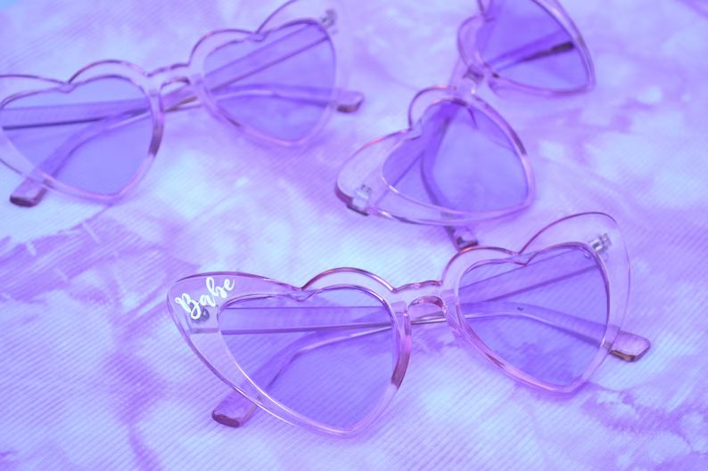 She Found Her Lover Bachelorette Purple Heart Party Sunglasses, Eras Bach, Lavender Haze Favors, ... | Etsy (US)