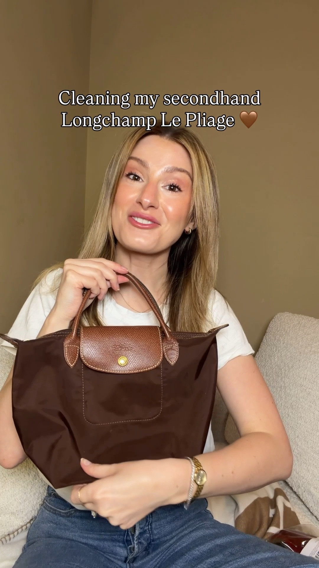 After seeing an old picture of Kate Middleton carrying an ebony Longchamp tote, I went looking for one. The ebony color is not sold in the US anymore so I had to order it secondhand and wanted to clean her up.
Since she didn’t have any dark staining I didn’t use the oxy clean stain remover I usually use for my light Longchamp, instead I used a gentle foam cleanser that is suitable for most surfaces and dis not need to be rinsed off. I scrubbed the bag down with a soft bristle brush then wiped the soap off with a wet rag.

I wiped the inside down too just to make sure she’s clean. I set her up to dry and now she’s good as new!

I added some cute book bag charms like my mini pride and prejudice book charm and Etsy tag and she’s ready for a day out 👜

#LTKootd #LTKdayinmylife #LTKMothersDay