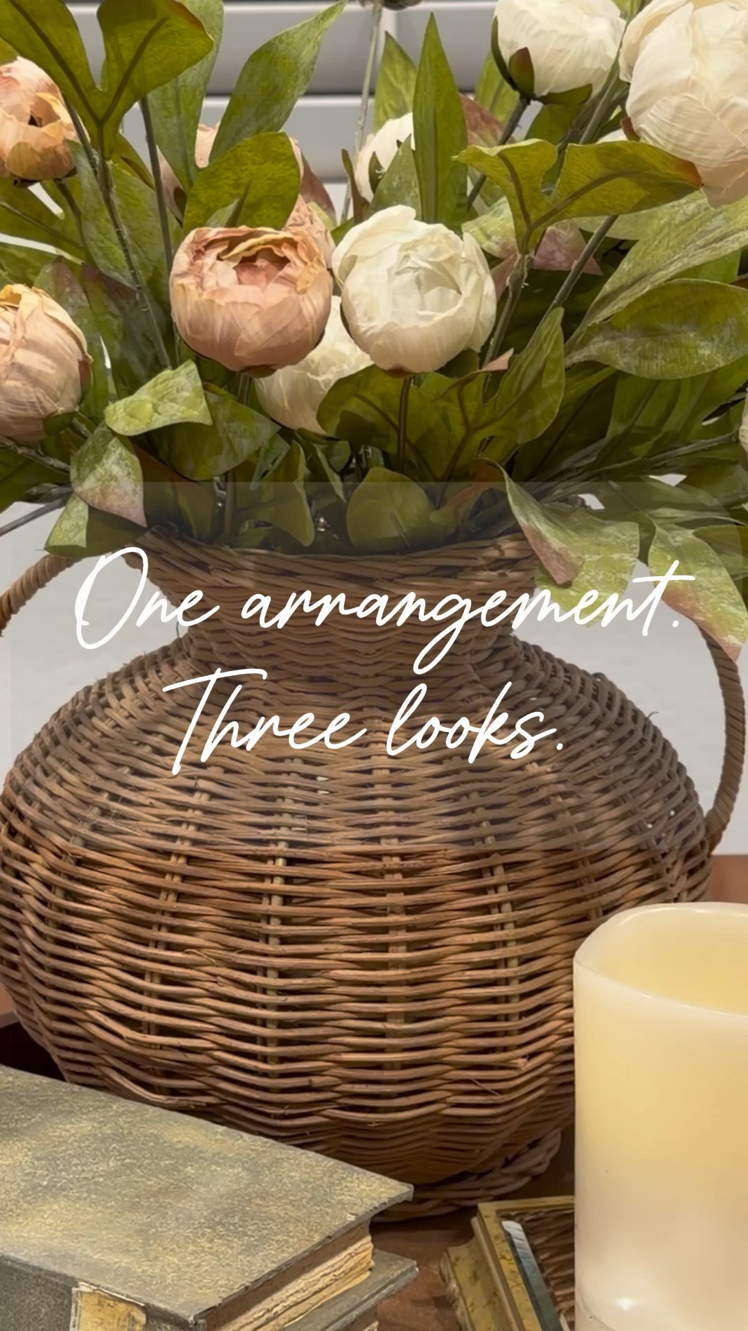 Same viral peony floral arrangement, styled three simple ways using pieces I already had.

I love décor that can move around the house and still feel intentional — without being fussy or expensive.

These kinds of small styling swaps are an easy way to refresh a space without buying more.

Check out the peony selection at Amazon! 

🏠 I share real-life decor, home finds, and organization for spaces that are pretty, not perfect. 💫

#LTKHome