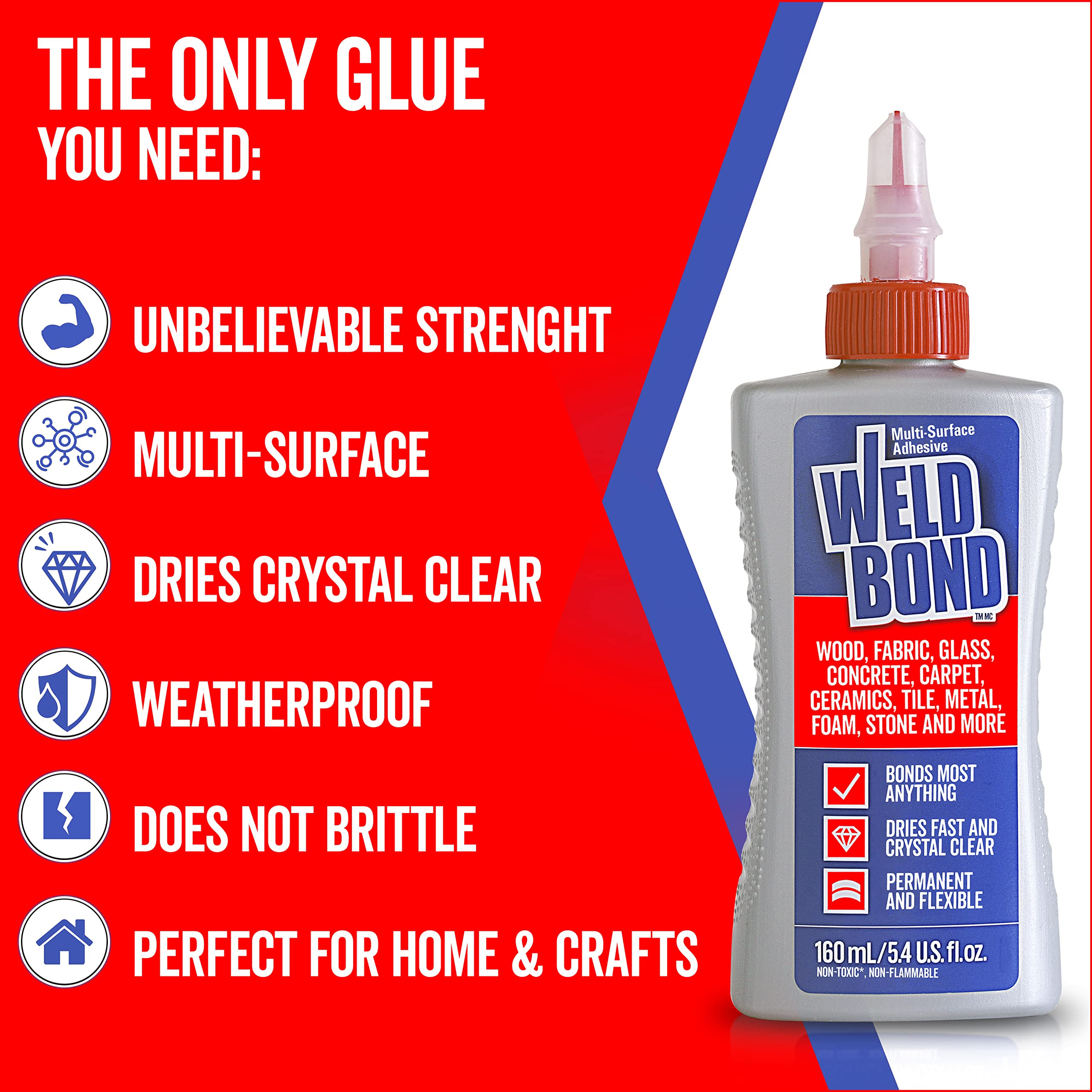 Weldbond Multi-Surface Adhesive That Bonds Most Anything! Wood Glue for Furniture Heavy Duty, Woo... | Amazon (US)