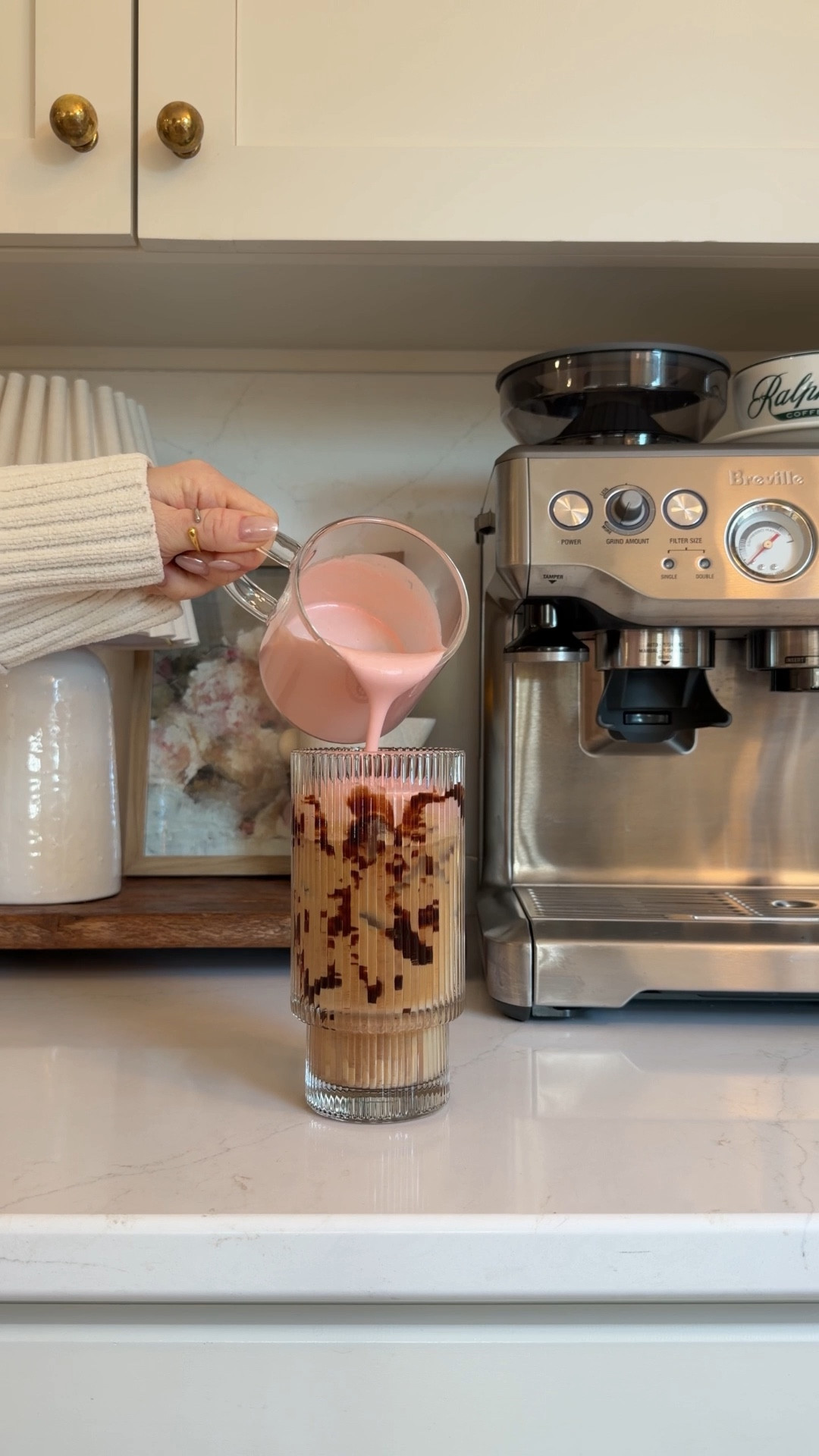 Chocolate covered strawberry iced latte 🍫🍓☕️ 

Everything I use to make the yummiest lattes at home! 

#LTKHome #LTKValentine