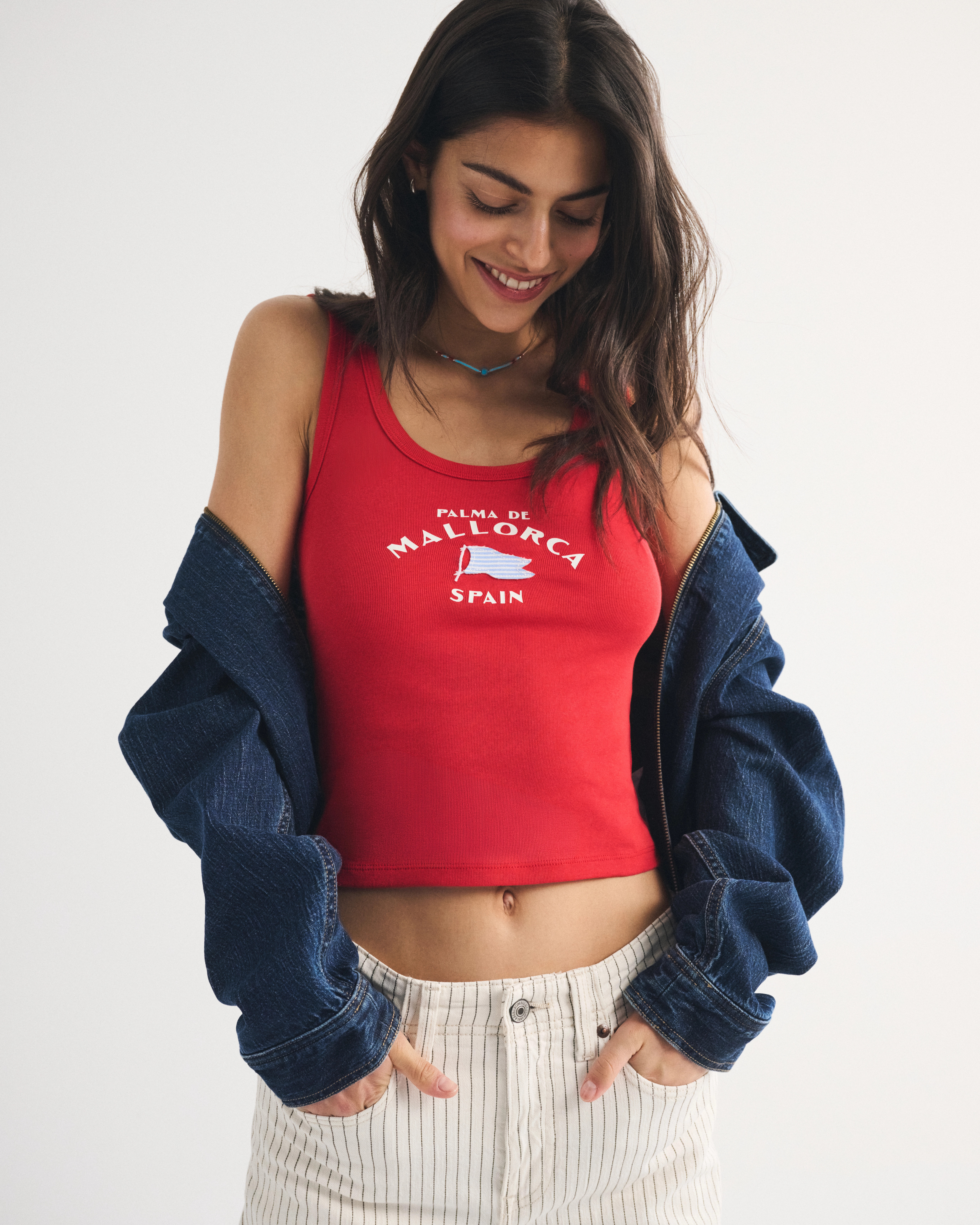 Bra-Free Spain Graphic Scoopneck Tank | Abercrombie & Fitch (US)