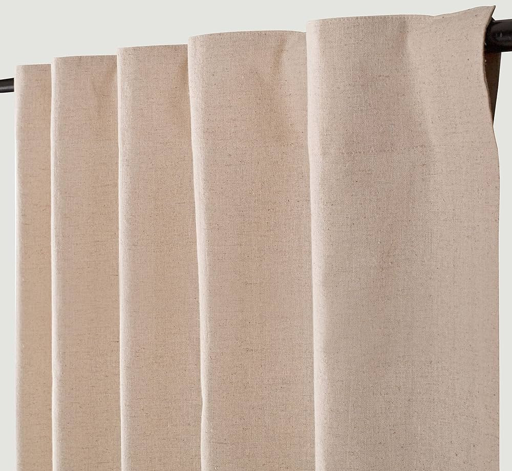 Linen Curtains, Farmhouse Curtains for Living Room,Natural Linen Flax Curtains,Tab top Curtains,T... | Amazon (US)