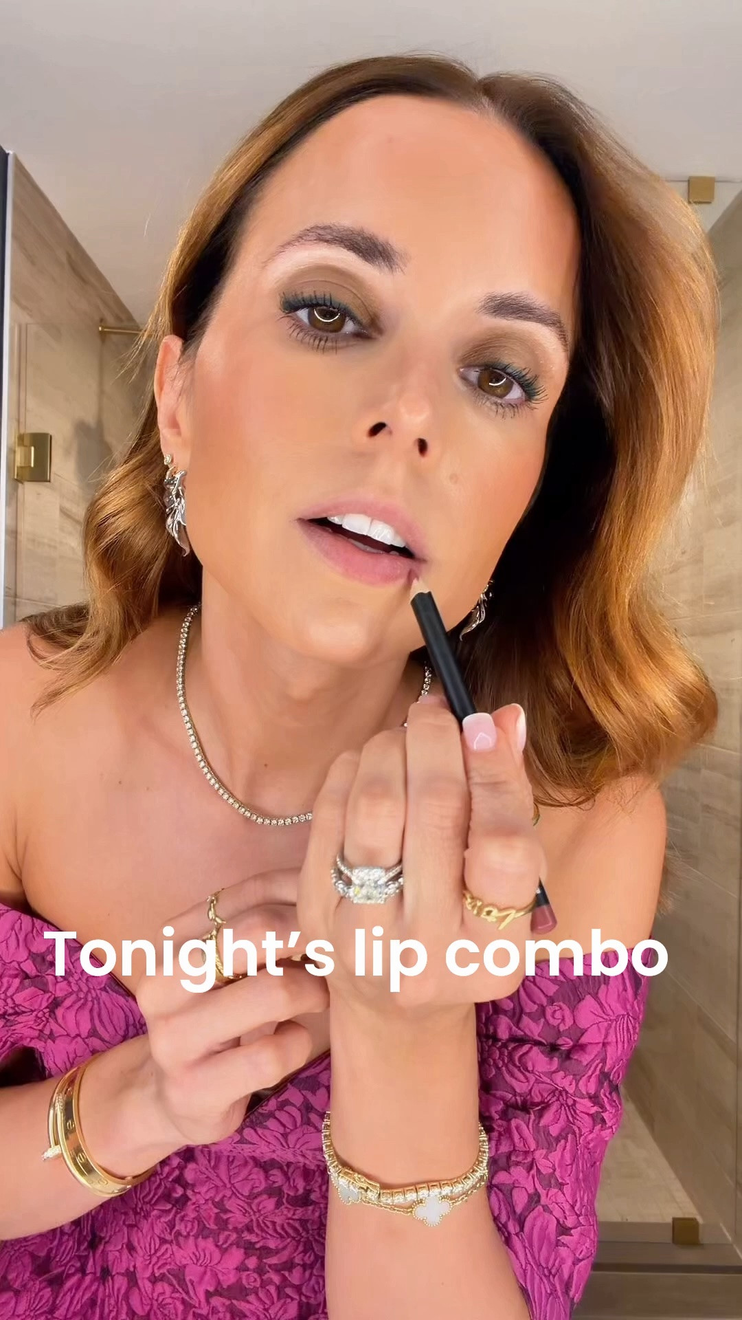 Tonight’s lip combo! Lip liner in rosewood. Lipstick in rosewater. Lipgloss in color 446. Such a pretty lip combo for an evening out! XXS in dress. Party outfit. Wedding guest dress. Cocktail dress.

#LTKootd #LTKBeauty #LTKWedding