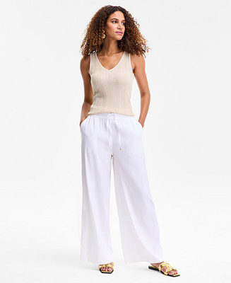 Women's High Rise Wide-Leg Pants, Exclusively at Macy's | Macy's
