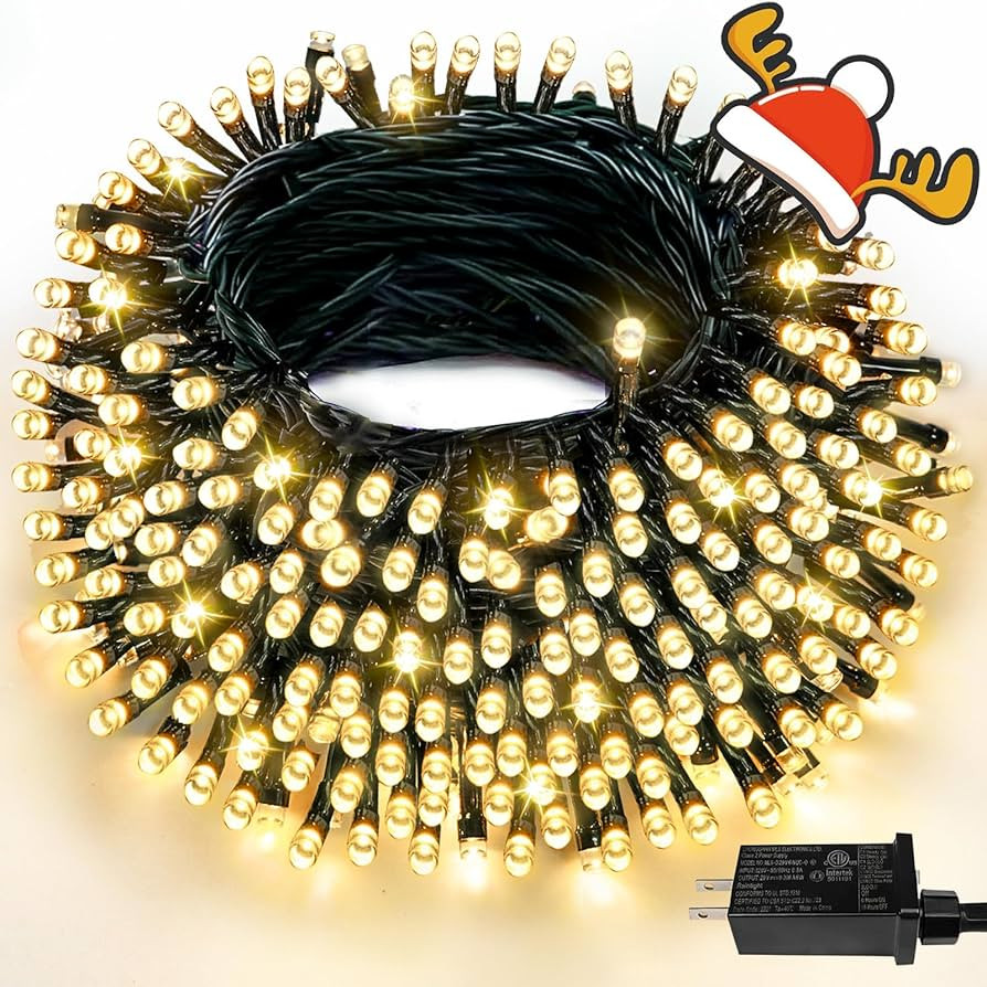 Extra-Long 95FT 240LED Christmas Lights Outdoor/Indoor,Timer & Memory & 8 Modes, Christmas String... | Amazon (US)