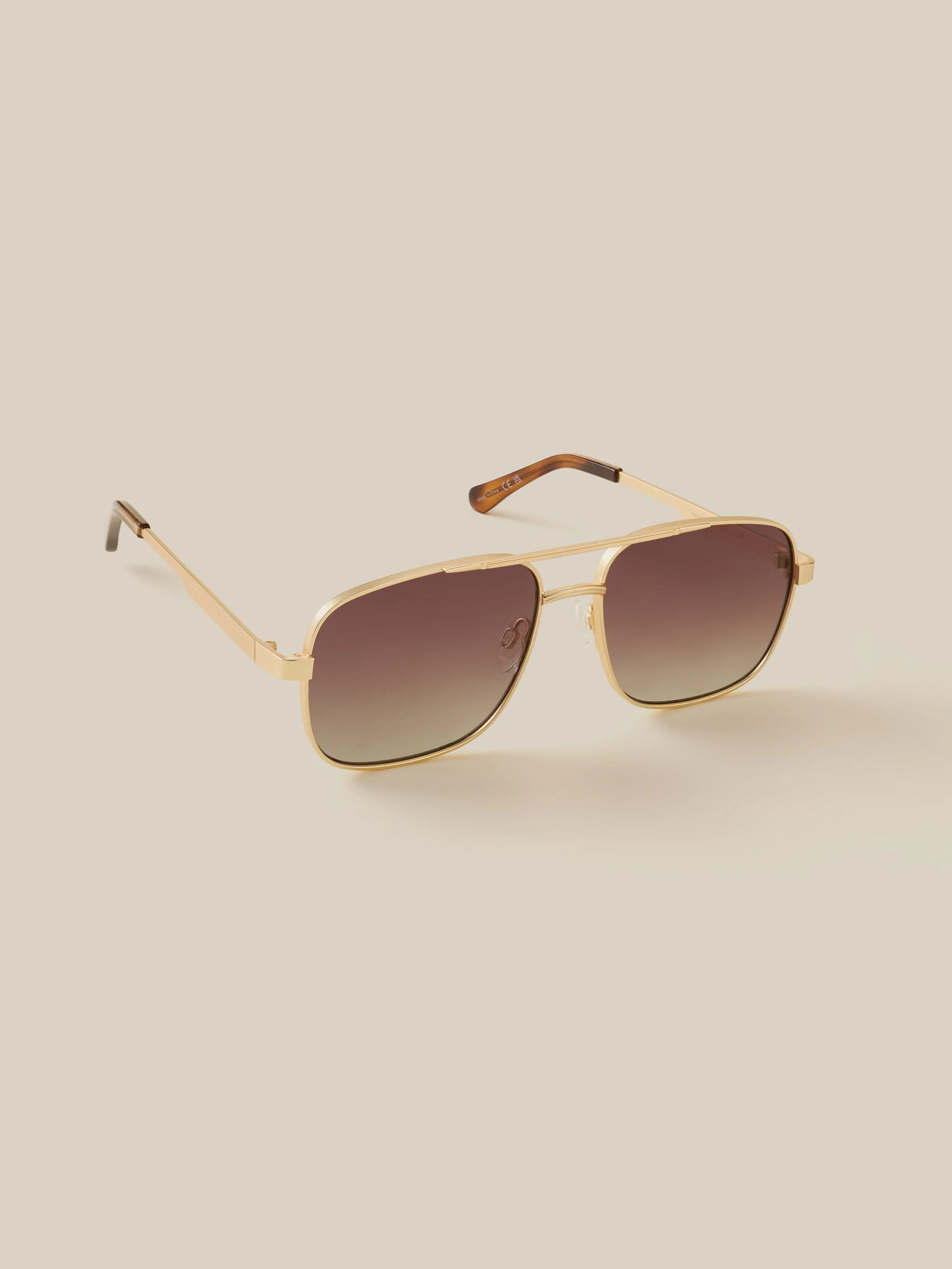 Waverly Sunglasses - Satin Gold | Faherty