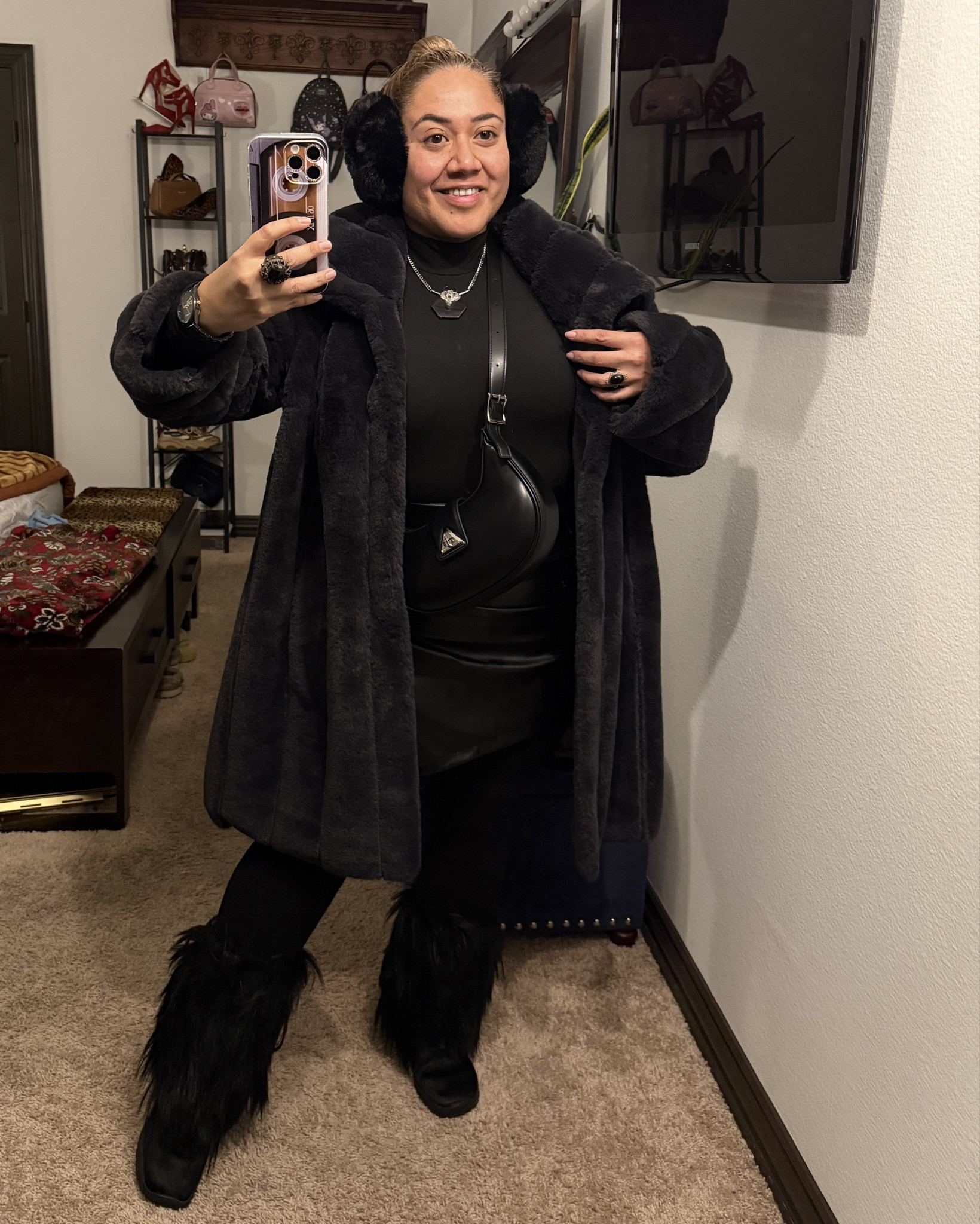 Winter outfit evening wear

Long oversized faux fur coat from Jones New York. Amazon vegan leather skort. Over Calvin Klein leggings. Pajar goat hair hiking boots. OQQ body suit and 32° bodysuit. Amazon purse

#LTKFindsUnder50 #LTKSeasonal #LTKShoeCrush