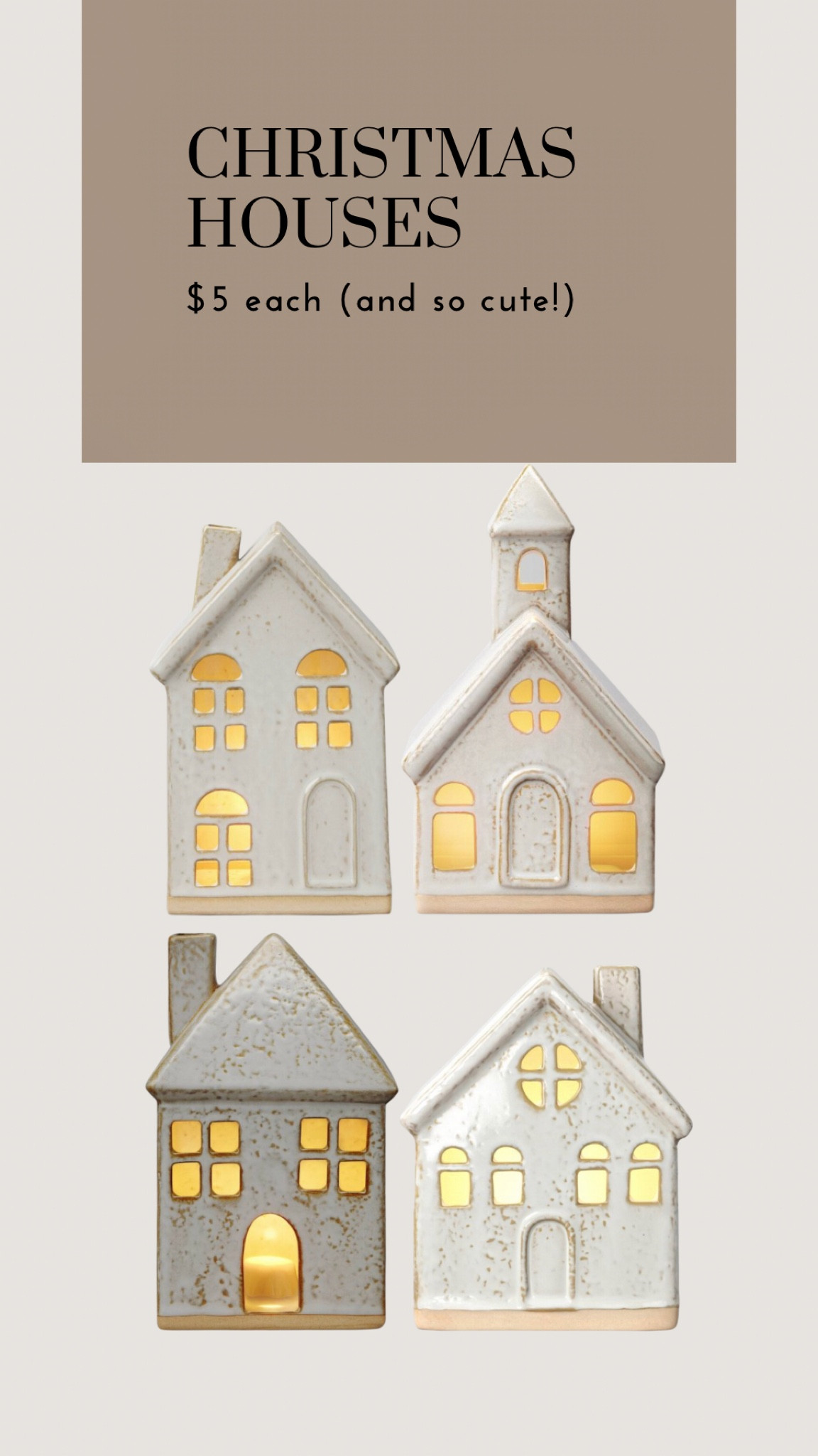 The cutest Christmas houses! Love the finish on these-and so affordable too! 

#LTKHoliday #LTKfindsunder50 #LTKHolidaySale