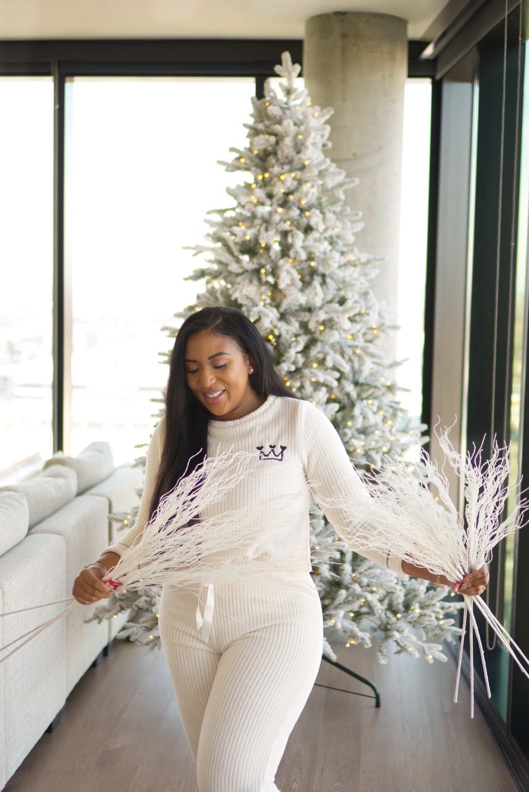 Excited to finally start decorating my Christmas tree from King of Christmas.  This is the flocked Queen tree version & I love it because the triple headed branches give it more of a realistic feel. 

#LTKSeasonal #LTKHoliday #LTKhome