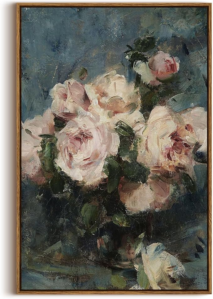 InSimSea Framed Wall Art for Living Room Flower Wall Art Aesthetic Home Decor Roses Vintage Botan... | Amazon (US)