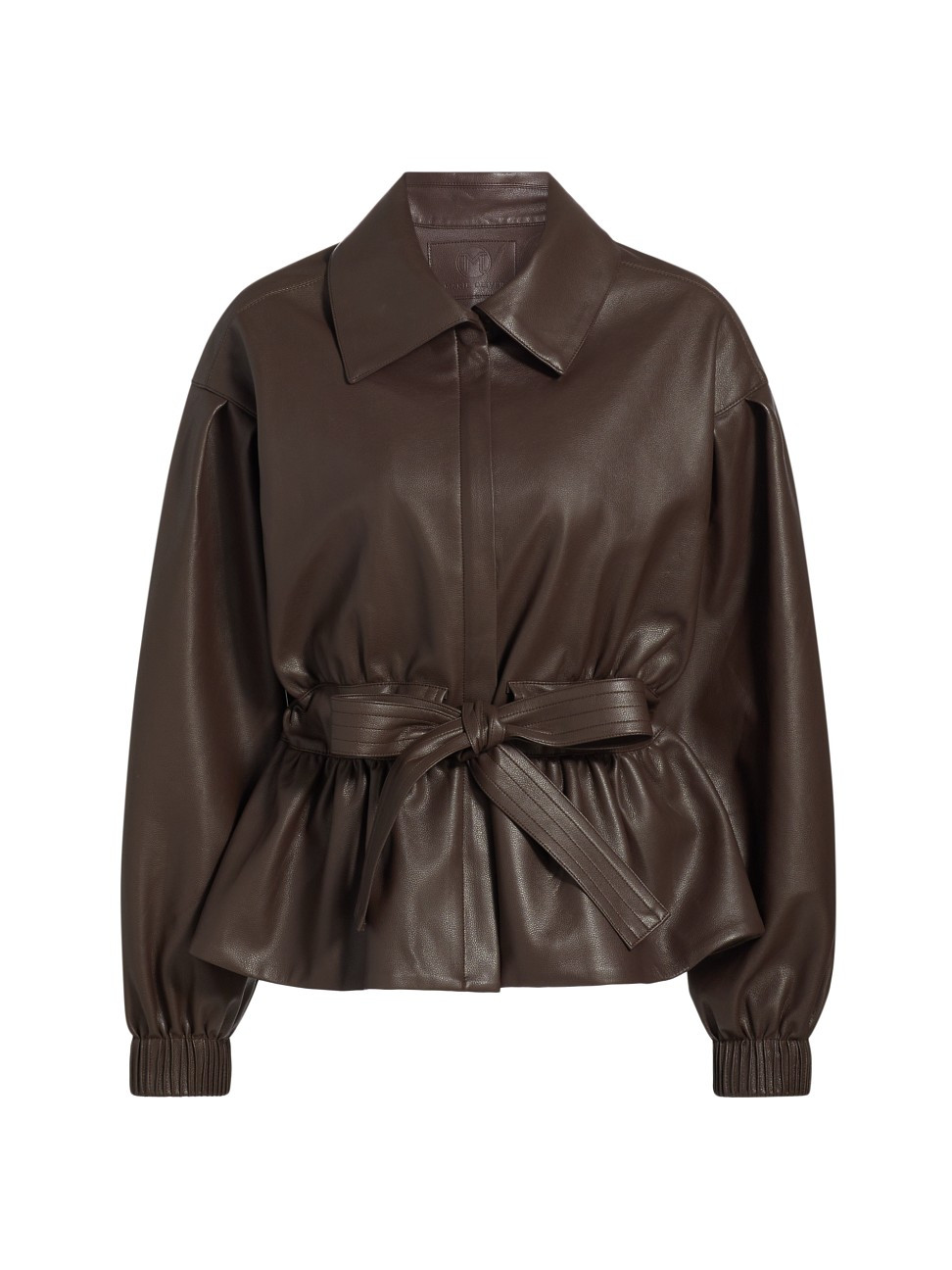Women's Chazz Peplum Faux Leather Jacket - Walnut - Size XS | Saks Fifth Avenue