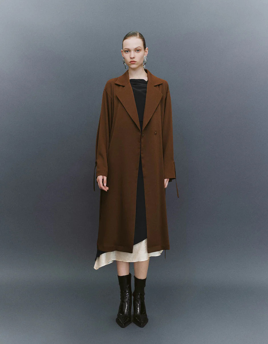 Notch Lapel Trench Coat | Urban Revivo