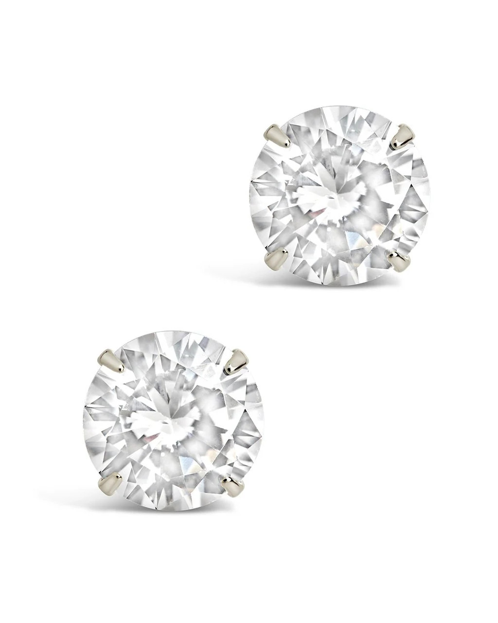 Sterling Silver 8mm CZ Stud Earrings | Shop Simon