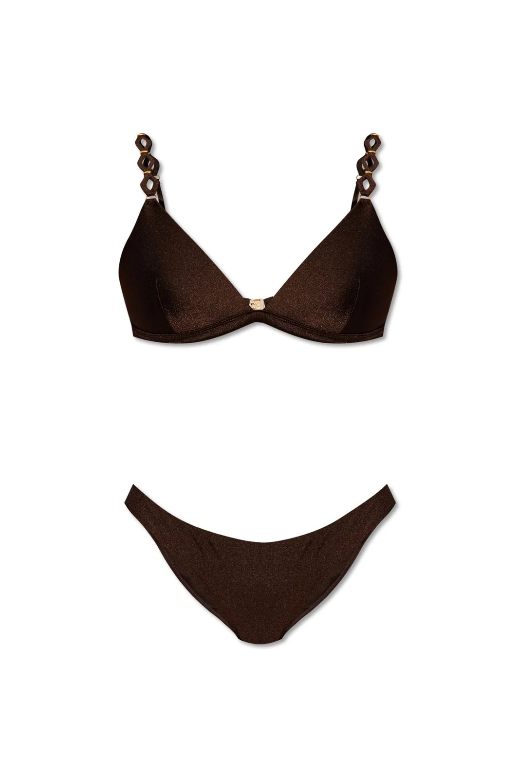 Zimmermann Stretched August Diamond Trim Tri Bikini Set | Cettire Global