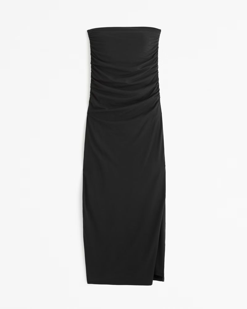 Strapless Knit Midi Dress | Abercrombie & Fitch (US)
