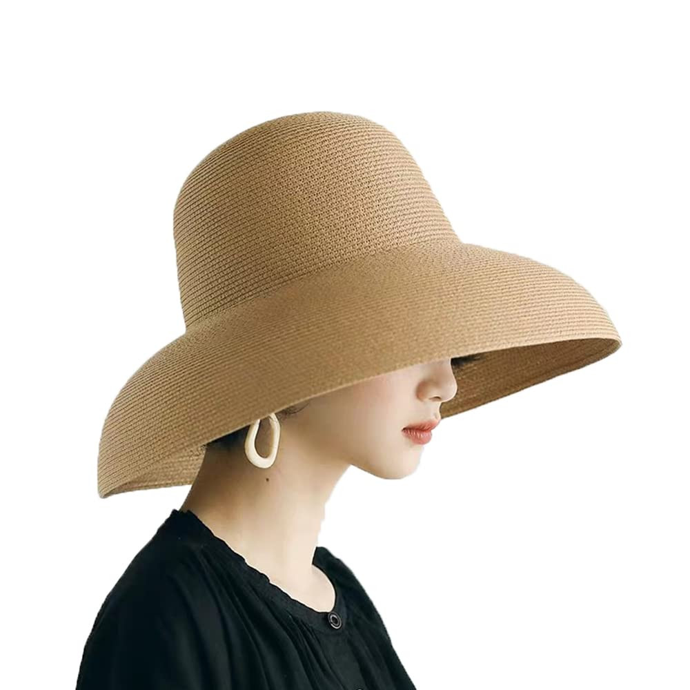 Floppy Wide Brim Summer Beach Straw Hat UPF Straw Sun Hat for Women Girl | Amazon (US)