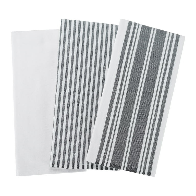 Better Homes & Gardens Rich Black Cotton Woven Dual-Purpose Oversized Kitchen Towels 3 Pack | Walmart (US)
