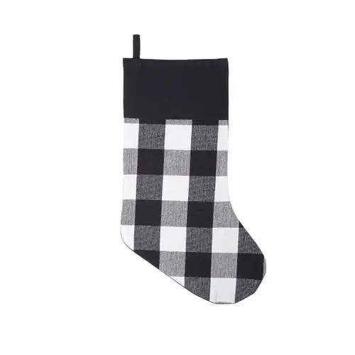 C&F Home 20" Franklin Black & White Plaid Hanging Large Christmas Stocking at Nordstrom | Nordstrom