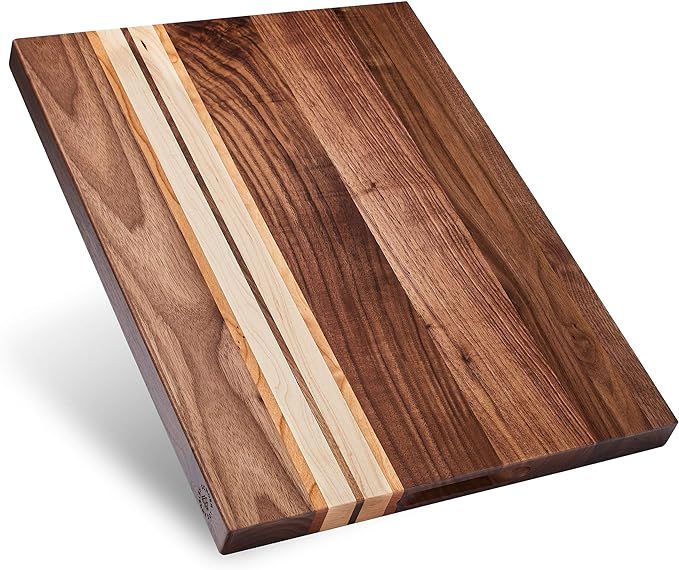 Sonder LA, Large Walnut/Cherry/Maple Wood Cutting Board, Sorting Compartment, Reversible 17x13x1.... | Amazon (US)