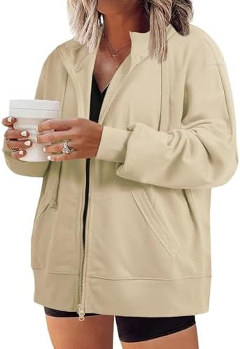 Eytino Women Plus Size Sweatshirts Long Sleeve Zip Up Oversized Casual Hoodies Jackets 2025 Fashi... | Amazon (US)