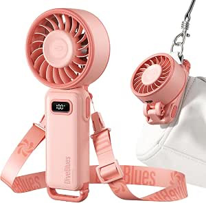 Diveblues Portable Turbo Fan, 100 Speed Handheld Fan with Strong Airflow, Foldable 4 in 1 Persona... | Amazon (US)