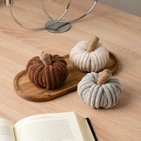 Set of 3 Cord Pumpkins | Dunelm