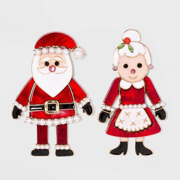 SUGARFIX by BaubleBar Mr. and Mrs. Claus Drop Earrings - Red | Target