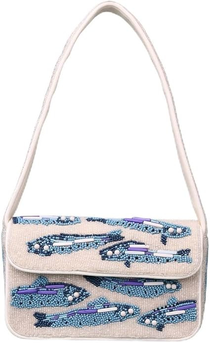 Indian Shelf Premium Handcrafted Beach Fish Beaded Shoulder Bags for Women, Girls - Women Evening... | Amazon (US)